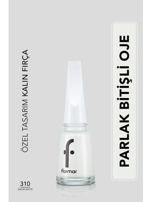 Flormar Sedefli Parlak Oje (Beyaz) - Nail Enamel - 310 Snow White - 8682536035859
