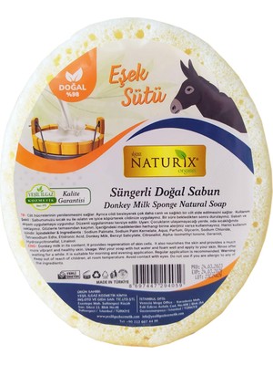 Naturix Süngerli Eşek Sütü Sabunu