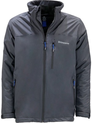 Shinzone Erkek Dik Yaka Içi Polarlı Antrasit Mont