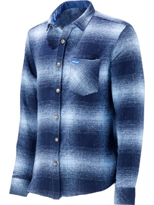 Shinzone Erkek Ragular Fit Tek Cep Düğmeli Oduncu Mavi Gömlek