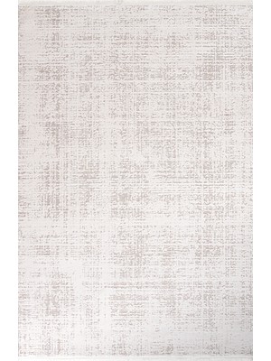 Halı Sepeti Leona 6207 Beyaz Salon Halısı Koridor Halısı Yumuşak Dokulu Kaymaz Dokuma Makine Halısı 100 x 150