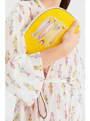 ROMAN Balık Desenli Portföy Çanta Sarı Y2281410_009