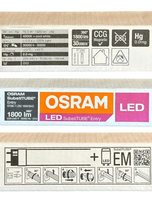 Osram Substitube 16W 840 4000K (Günışığı) G13 Duylu LED Floresan (10 Adet)