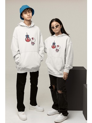 Populus Hello Kitty x Spiderman Sevgili/çift/arkadaşlık/2'li Kapşonlu Sweatshirt Seti