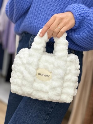 Monami Boutique Peluş Çanta - Beyaz