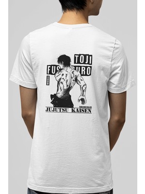 Populus Jujutsu Kaisen Toji Ön Arka Baskılı Tişört