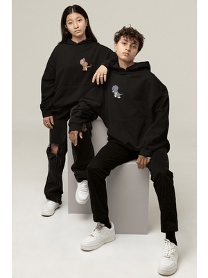 Populus Sinirli Jerry ve Tom Sevgili/çift/arkadaşlık 2'li Kapşonlu Sweatshirt Seti