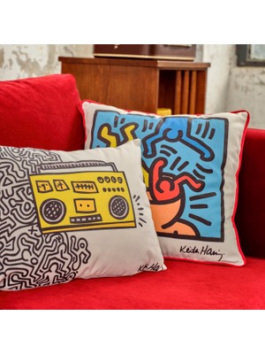 Bella Maison Keith Haring Fun Kırlent Sarı (35X50 Cm)