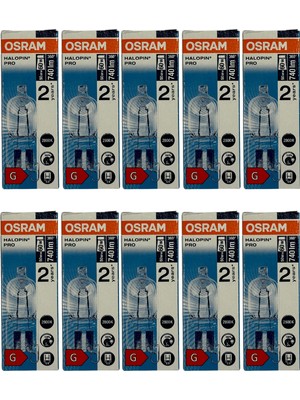 Osram Halopin Pro 50W (60W) 2800K (Sarı Işık) G9 Duylu Halojen Ampul (10 Adet)