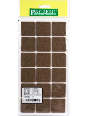 Dim Pacific Kahverengi Yapışkanlı Keçe 35MM x 35MM (50 Adet)