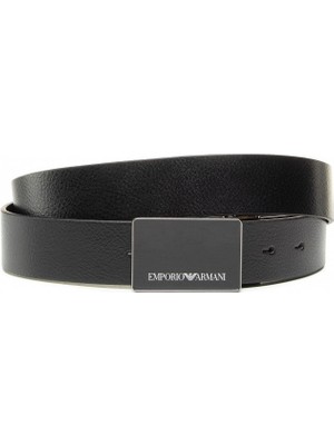Emporio Armani Erkek  Deri Marka Logolu Mavi1 Kemer Y4S427 YTU7J-866
