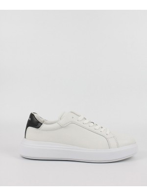 Calvin Klein Logolu Deri Sneaker Ayakkabı HM0HM010160K9 Erkek Ayakkabı HM0HM01016 0K9