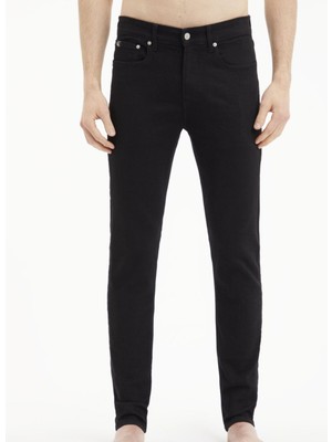 Calvin Klein Erkek Slim Fit Jean Pamuk Karışımlı 5 Cepli Siyah Pantolon J30J321451-1AP