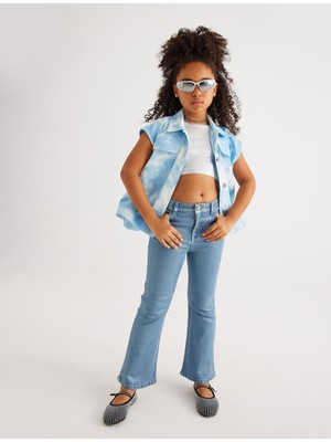 Koton Parlak Kot Pantolon Ispanyol Paça Pamuklu