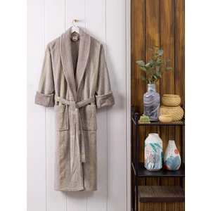 Naturel %100 Cotton   Ihraç Ürünü Lüx Şeritli Şal Yaka Greek Kadife Erkek Bornozu