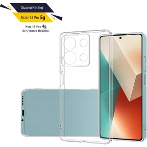 Case 4u Xiaomi Redmi Note 13 Pro 5g Kılıf Kamera Korumalı Yumuşak Silikon Şeffaf