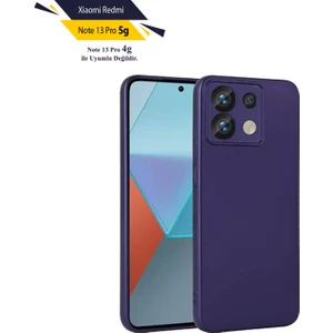 Case 4u Xiaomi Redmi Note 13 Pro 5G Kılıf Kamera Korumalı Klasik Mat Renkli Yumuşak Premier Silikon Lacivert