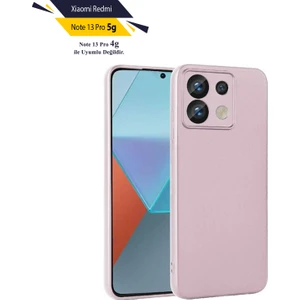 Case 4u Xiaomi Redmi Note 13 Pro 5g Kılıf Kamera Korumalı Klasik Mat Renkli Yumuşak Premier Silikon Rose Gold