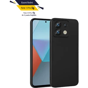Case 4u Xiaomi Redmi Note 13 Pro 5G Kılıf Kamera Korumalı Klasik Mat Renkli Yumuşak Premier Silikon Siyah