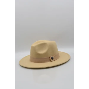 Bej Fötr Şapka Ayarlanabilir İpli Panama Hat