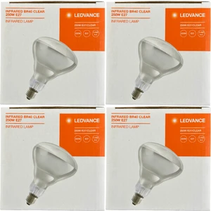 Ledvance 250W Şeffaf Infrared Isıtıcılı E27 Duylu Halojen Ampul (4 Adet)