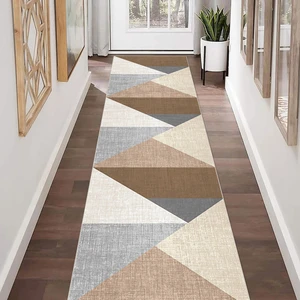 Modern Dijital Baskı Dört Mevsim Yıkanabilir Kaymaz Taban Salon Halısı Mutfak Halısı Yolluk