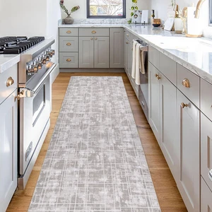 Modern Dijital Baskı Dört Mevsim Yıkanabilir Kaymaz Taban Salon Halısı Mutfak Halısı Yolluk