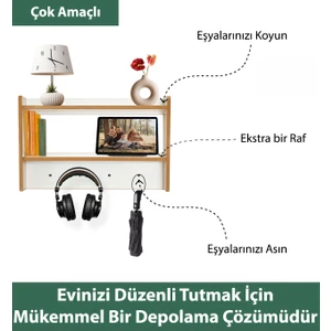 Askılık ve Eğitici Montessori Dekoratif Çocuk Odası Rafı, Yenidoğan Hediyesi