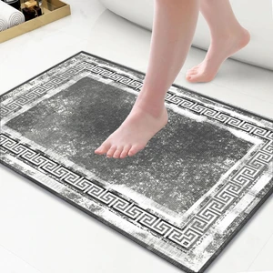 Yıkanabilir Dijital Baskılı Banyo Paspası  Kaymaz Taban Klozet Önü Paspası