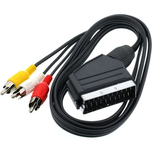 Scart 3 Rca Video Audio 3 Tos Uydu DVD Kablo LCD Tüplü Televizyon Uydu Bağlantı 1.2mt