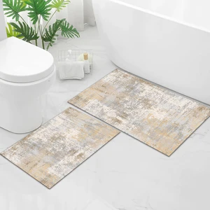 Yıkanabilir Dijital Baskılı Banyo Paspası Seti Kaymaz Taban Klozet Takımı
