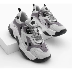 Kadın Yüksek Taban Sneaker Bağcıklı Spor Ayakkabı Edisa