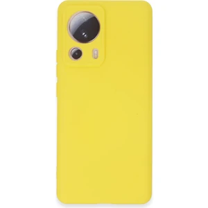 Xiaomi Mi 13 Lite Kılıf Nano Içi Kadife  Silikon - Sarı 300099