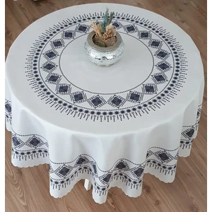 Yuvarlak Baskılı Polyester Kumaş Masa Ortusu