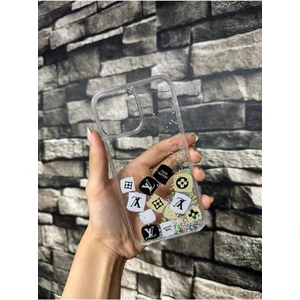 iPhone 14 Pro Uyumlu Kılıf Sulu Simli Ysl Kılıf Kapak