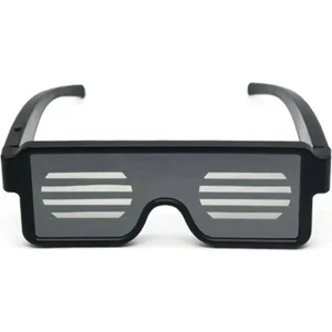 Çok Renkli LED Işıklı Şarjlı Parti Yılbaşı Düğün Eğlence Gözlüğü