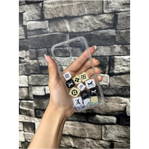 iPhone 13  Uyumlu Kılıf Sulu Simli Ysl Kılıf Kapak