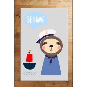 Cino 74 Mavi Sevimli Kaptan Çocuk Odası Halı Bebek Oyun Halısı