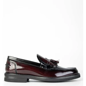 Tamer Tanca Erkek Deri Bordo Açma Loafer Ayakkabı 285 3752 Erk Ayk SK23/24 Bordo Acma