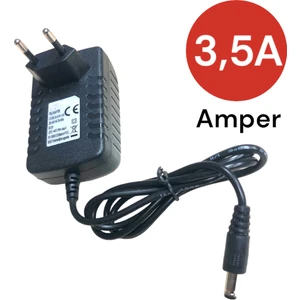Fişli Şerit LED Güvenlik Kamerası Adaptörü Trafosu Güç Kaynağı 12 Volt 3.5 Amper Dönüştürücü