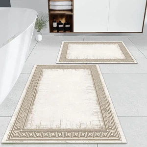 Yıkanabilir Dijital Baskılı Banyo Paspası Seti Kaymaz Taban Klozet Takımı