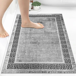Yıkanabilir Dijital Baskılı Banyo Paspası  Kaymaz Taban Klozet Önü Paspası