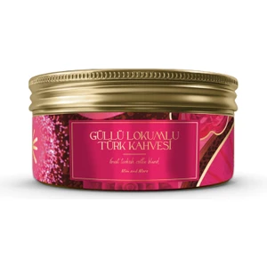 Mim And More Güllü Lokumlu Türk Kahvesi Gül Lokum Aromalı Türk Kahvesi 150 gr