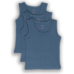 Üçlü Erkek Atlet Set Indigo Mavi