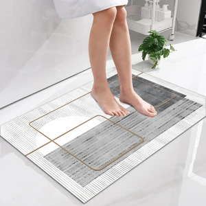 Yıkanabilir Dijital Baskılı Banyo Paspası  Kaymaz Taban Klozet Önü Paspası