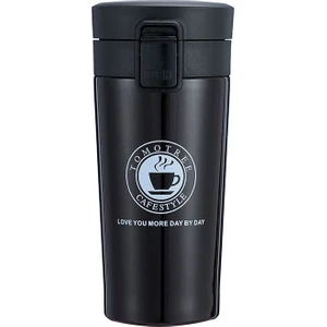 Weather Forecast Togg T10X Araç Bardaklığına Uyan 304 L Çelik Siyah 500 ml Kahve El Termos Mug