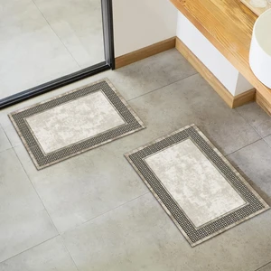 Yıkanabilir Dijital Baskılı Banyo Paspası Seti Kaymaz Taban Klozet Takımı
