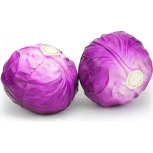 Yapay Kırmızı Mor Lahana Topu Dekoratif Yapay Sebze Marul