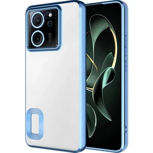 Xiaomi Mi 13T ile Uyumlu Kılıf Şeffaf Logo Gösteren Parlak Renkli Kenar Telefon Kılıfı Kapak