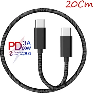 Type-C -To Type C 60W QC3.0A Hızlı 0.20CM Kısa Şarj Kablosu